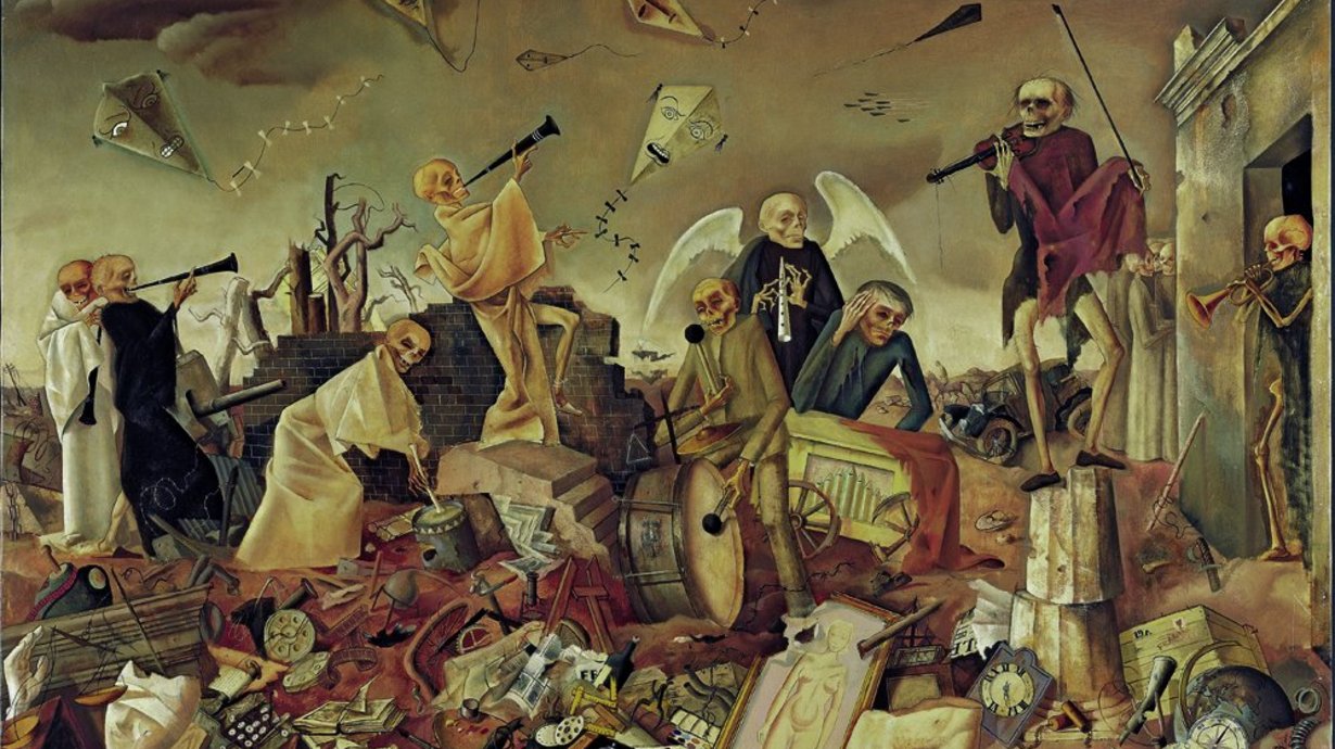 Triumph des Todes (Die Gerippe spielen zum Tanz), 1944 Felix-Nussbaum-Haus im Museumsquartier Osnabrück, Leihgabe der Niedersächsischen Sparkassenstiftung