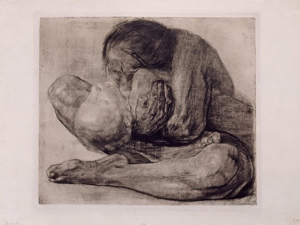 Käthe Kollwitz, Frau mit totem Kind, 1903 